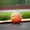 12 pés de trampolim e recinto com argola de basquete